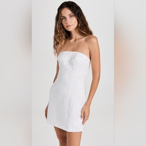 Reformation Gabby Dress In White Size 12 NWT - Picture 5 of 8